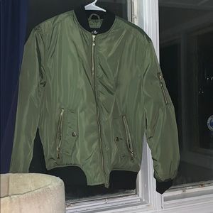 Green zipper jacket
